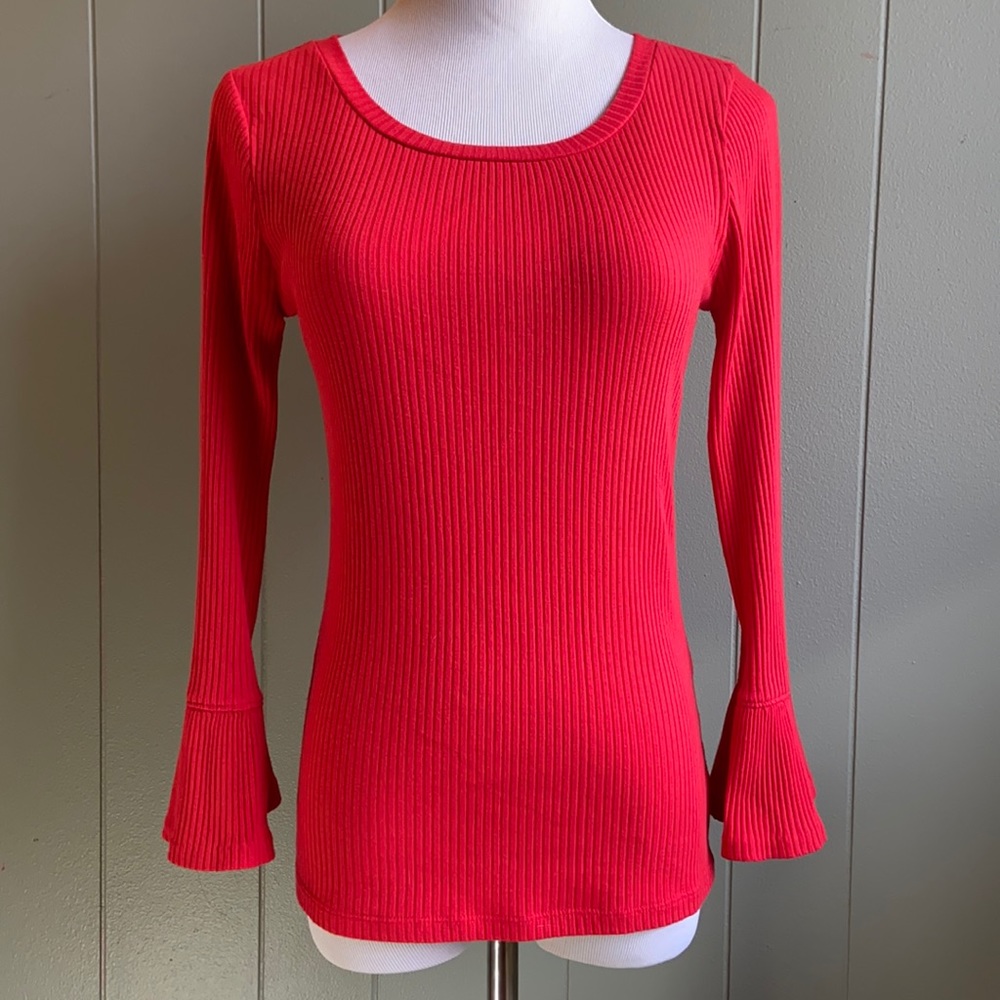 J. Crew bell sleeve ribbed shirt